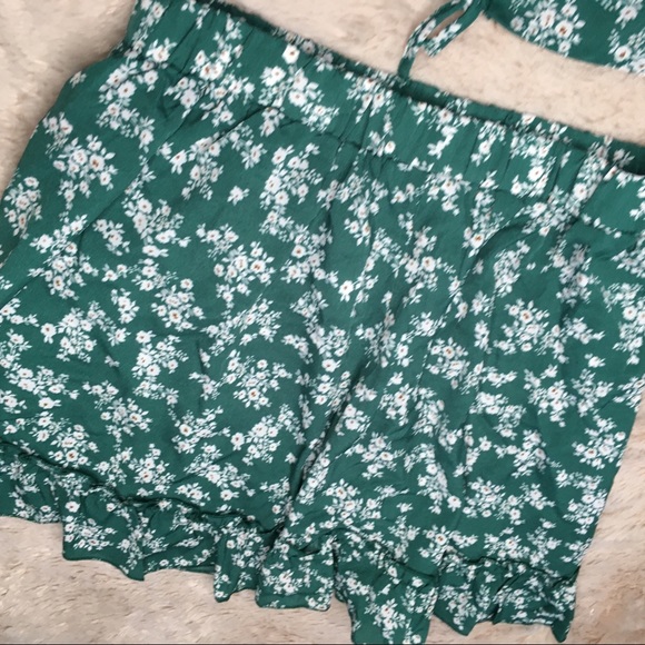 Shein Top and Bottom skirt floral Green Size small - Picture 4 of 13